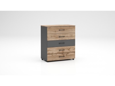 Συρταριέρα Apolo 3 (βοτάν δρυς/ανθρακίτη)